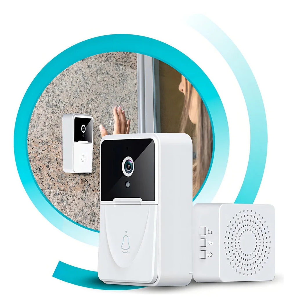Timbre Inteligente con Cámara Wi-Fi HD - Video Portero con Visión Nocturna