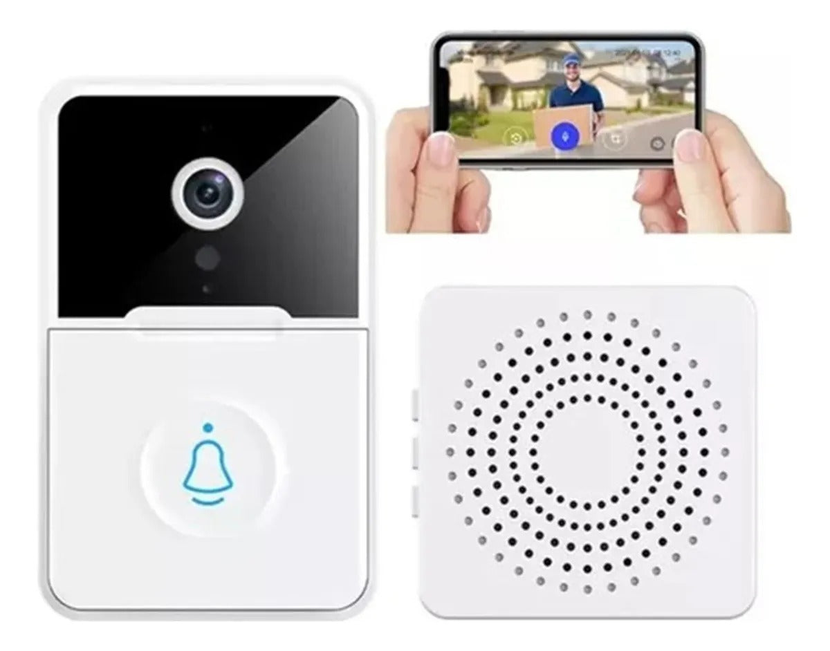 Timbre Inteligente con Cámara Wi-Fi HD - Video Portero con Visión Nocturna