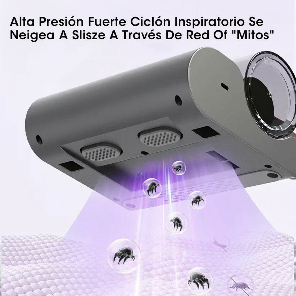 Aspirador com texto em espanhol